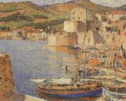 Martin Henri The Harbour of Collioure oil